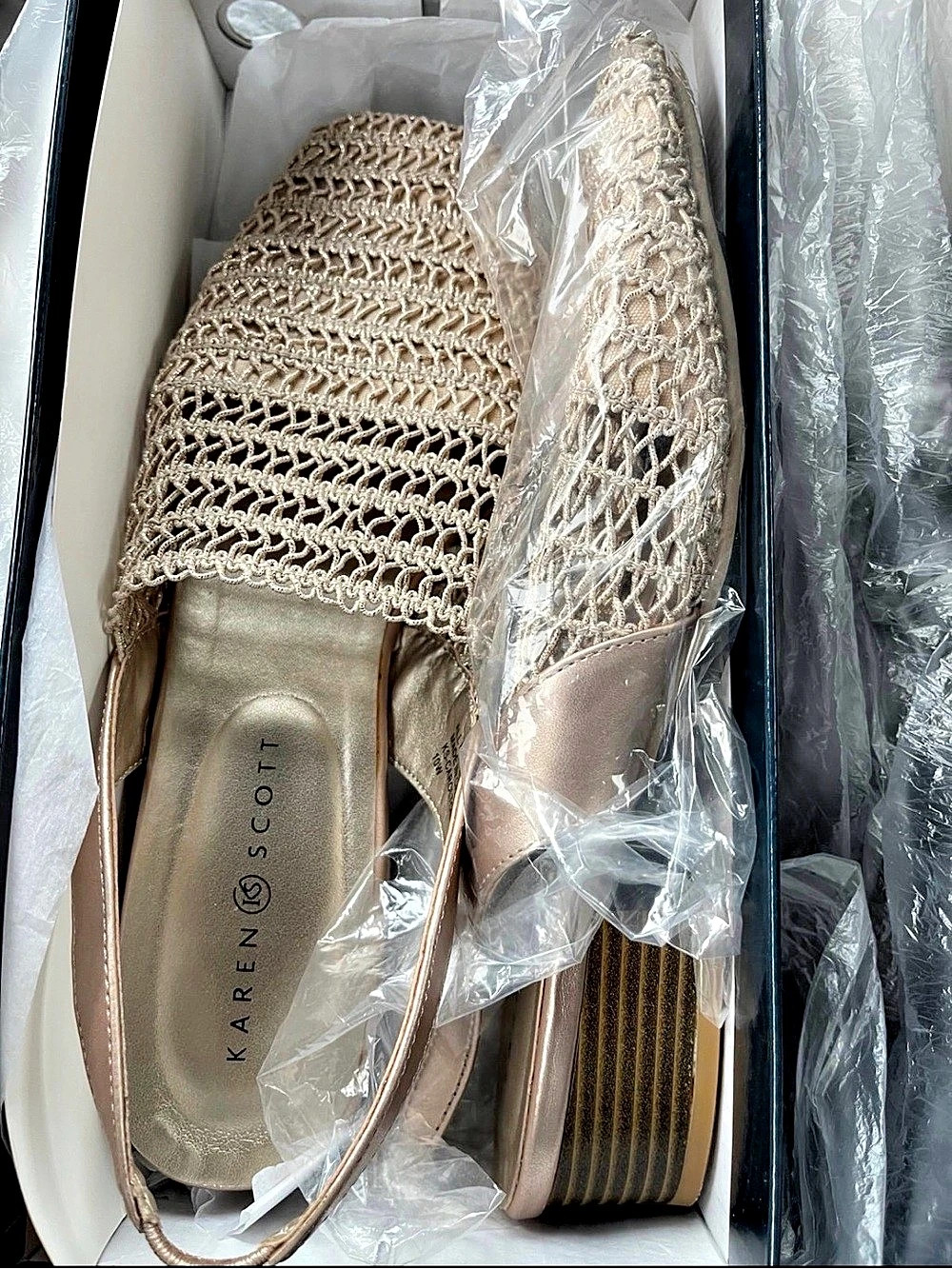 Karen Scott Carolina Woven Wedge Sandals Pink US 10 W NWT